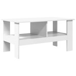 vidaXL Table basse Blanc 90 x 50 x 45 cm Bois d'ingénierie