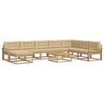 vidaXL Ensemble de canapés d'extérieur 9 pc Blanc et Beige