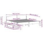 vidaXL Cadre de lit sans matelas blanc 180x200 cm bois massif de pin