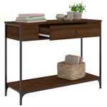 vidaXL Table console chêne marron 100x34 5x75 cm bois d'ingénierie
