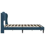 vidaXL Cadre de lit avec tête de lit Bleu 140 x 190 cm Velours