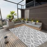 vidaXL Tapis d'extérieur Gris 140x200 cm PP