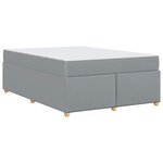vidaXL Cadre de lit avec matelas Gris clair 160 x 200 cm tissu