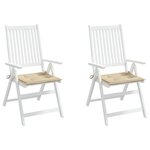 vidaXL Coussins de chaise de jardin lot de 2 beige 50x50x4 cm