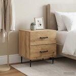 vidaXL Cabinet de chevet 2 pièces Chêne artisanal 43 x 34 5 x 47 5 cm