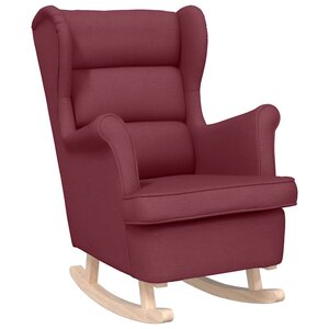 vidaXL Chaise à bascule rouge bordeaux 74x90x102 cm tissu