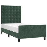 vidaXL Cadre de lit sans matelas vert foncé 80x200 cm velours