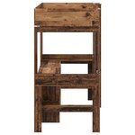 vidaXL Cadre de lit superposé avec bureau Bois ancien 90 x 190 cm