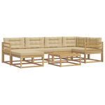 vidaXL Ensemble de canapés d'extérieur 7 pc Blanc et Beige