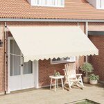 vidaXL Auvent manuel rétractable 400 cm Crème