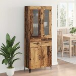 vidaXL Haut Armoire Bois Ancien 69 5 x 34 x 180 cm Bois d'ingénierie