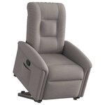 vidaXL Fauteuil inclinable taupe tissu