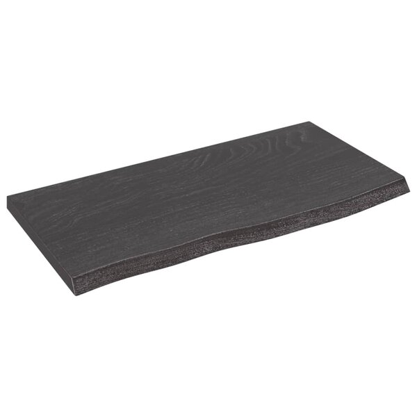 vidaXL Étagère murale marron foncé 60x30x2 cm bois chêne massif traité