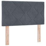 vidaXL Tête de Lit LED Géométrique Gris foncé 80 cm Velours