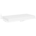vidaXL Étagères murales flottantes 4 Pièces Blanc 50x23x3 8 cm MDF
