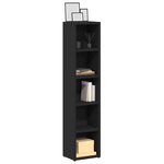 vidaXL Armoires à CD 2 Pièces Noir 21x16x93 5 cm Aggloméré