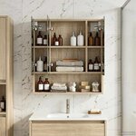vidaXL Armoire Miroir de Salle de Bain Chêne Sonoma 60 x 14.5 x 70 cm