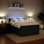 vidaXL Sommier à lattes de lit avec matelas Noir 140x190 cm Velours