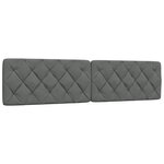 vidaXL Cadre de lit avec LED sans matelas gris foncé 200x200 cm tissu