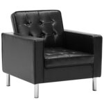 vidaXL Fauteuil Noir 75x70x75 cm Similicuir