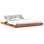 vidaXL Cadre de lit cire marron 160x200 cm bois de pin massif