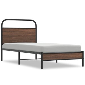 vidaXL Cadre de lit sans matelas 100x200 cm chêne marron