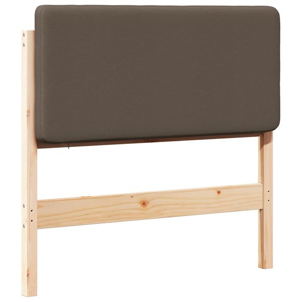 vidaXL Tête de lit capitonnée Marron et Taupe 75 cm Pin massif