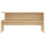 vidaXL Table basse chêne sonoma 90x55x42 5 cm bois d'ingénierie