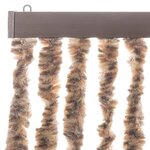 vidaXL Rideau anti-mouches beige et marron foncé 90x200 cm chenille