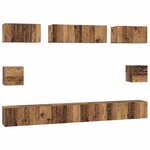 vidaXL Ensemble meuble TV 8 Pièces Bois Ancien Bois d'ingénierie