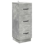 vidaXL Armoire à tiroirs Gris béton 33 x 34 5 x 87 cm