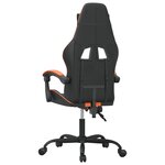 vidaXL Chaise de jeu Noir et orange Similicuir