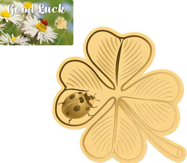 Pièce de monnaie en Or 3000 Francs g 0.031 (1/1000 oz) Millésime 2024 Gold Gift GOOD LUCK 1/1000