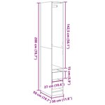 vidaXL Garde-robe chêne artisanal 30x50x200 cm bois d'ingénierie