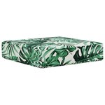 vidaXL Coussin de Siège d'Extérieur Motif feuille 40 x 40 x 8 cm
