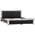 vidaXL Cadre de lit Noir Similicuir 160x200 cm