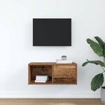 vidaXL Meuble TV vieux bois 60x31x25 5 cm bois d'ingénierie