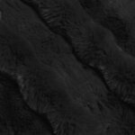 vidaXL Couverture en Fourrure de Lapin Synthétique Olite 4 Pièces Noir