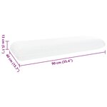 vidaXL Coussin de sommeil Uni Blanc 70 x 36 x 13 cm