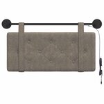 vidaXL Tête de lit suspendue Gris PU antique
