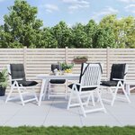 vidaXL Coussins de chaise à dossier bas lot de 4 anthracite