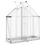 vidaXL Serre avec cadre de base argenté 169x58x202 cm aluminium