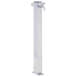 vidaXL Colonne à eau de jardin 40 cm acier inoxydable carré