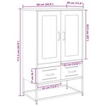 vidaXL Buffet haut jaune moutarde 68x39x111 5 cm acier