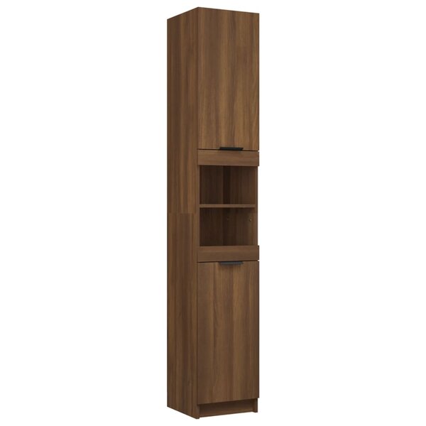 vidaXL Armoire de bain Chêne marron 32x34x188 5 cm Bois d'ingénierie