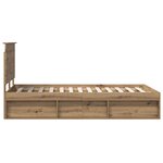 vidaXL Cadre de lit Chêne artisan 120 x 200 cm Pin massif