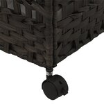 vidaXL Panier à linge avec roulettes marron foncé 66x35x60 cm
