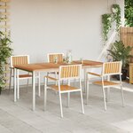 Ensemble jardin vidaXL 5 pièces en teck massif