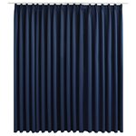 vidaXL Rideau occultant avec crochets Bleu 290x245 cm