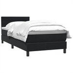 vidaXL Sommier à lattes de lit avec matelas noir 80x220 cm velours